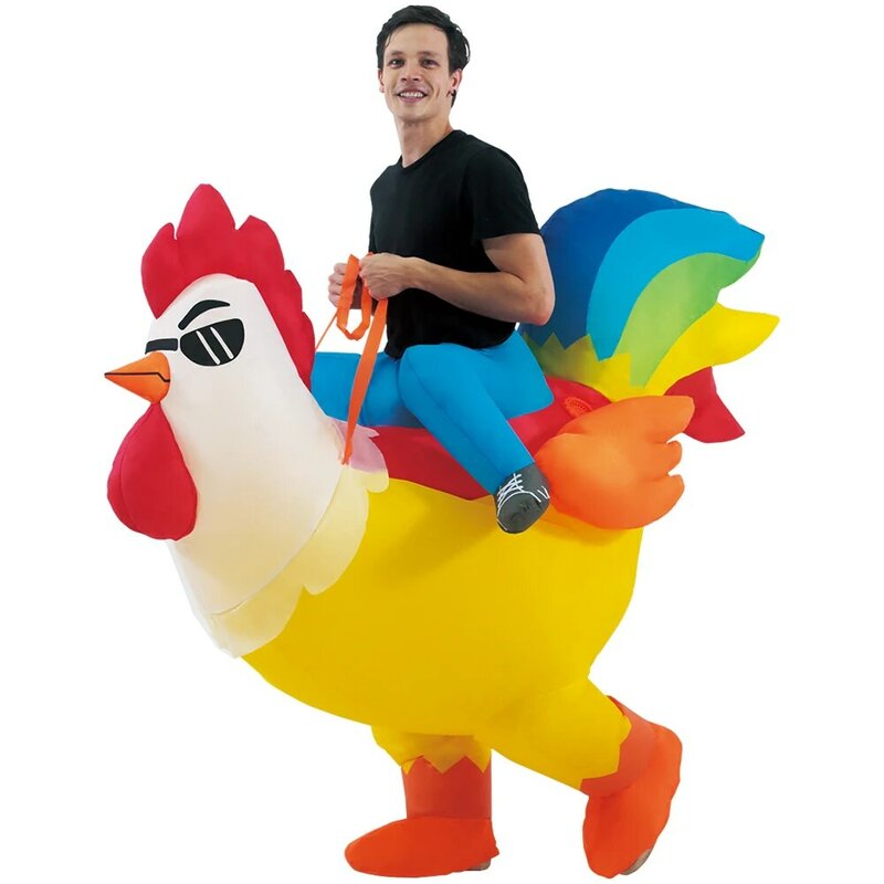 Disfraz inflable de dinosaurio para adultos y niños, traje de Mascota para fiesta, Cosplay, Halloween, gran oferta