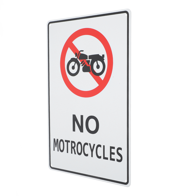 Veiligheidsborden Voor Voorzichtigheid Straat Geen Motorfiets Verkeerswaarschuwing Zakelijk Bewegwijzering Kind