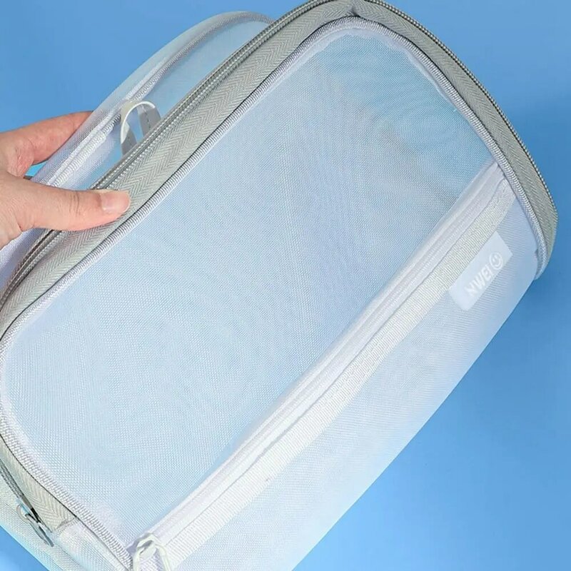 Нейлоновая сетчатая сумка на молнии, многофункциональная прозрачная сумка большой вместимости для файлов, прозрачная утолщенная сумка для хранения данных
