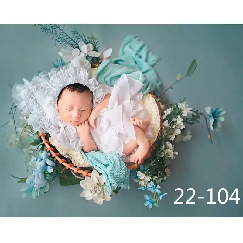 Accesorios de fotografía para recién nacido, sombrero, diadema, Pelele de encaje, monos, traje para bebé, vestido para niña, ropa de fotografía