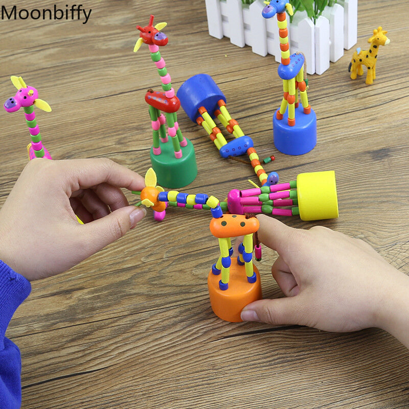 1pc montessori Spielzeug pädagogisches Holz spielzeug für Kinder frühes Lernen Übung Baby Finger flexible Materialien Giraffe Spielzeug Geschenk