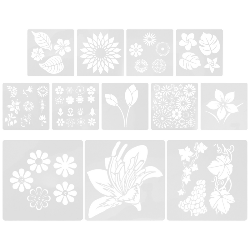 Flower Painting Stencil Drawing Plant Decor Mold Templates for The Pet Wall Yesweety