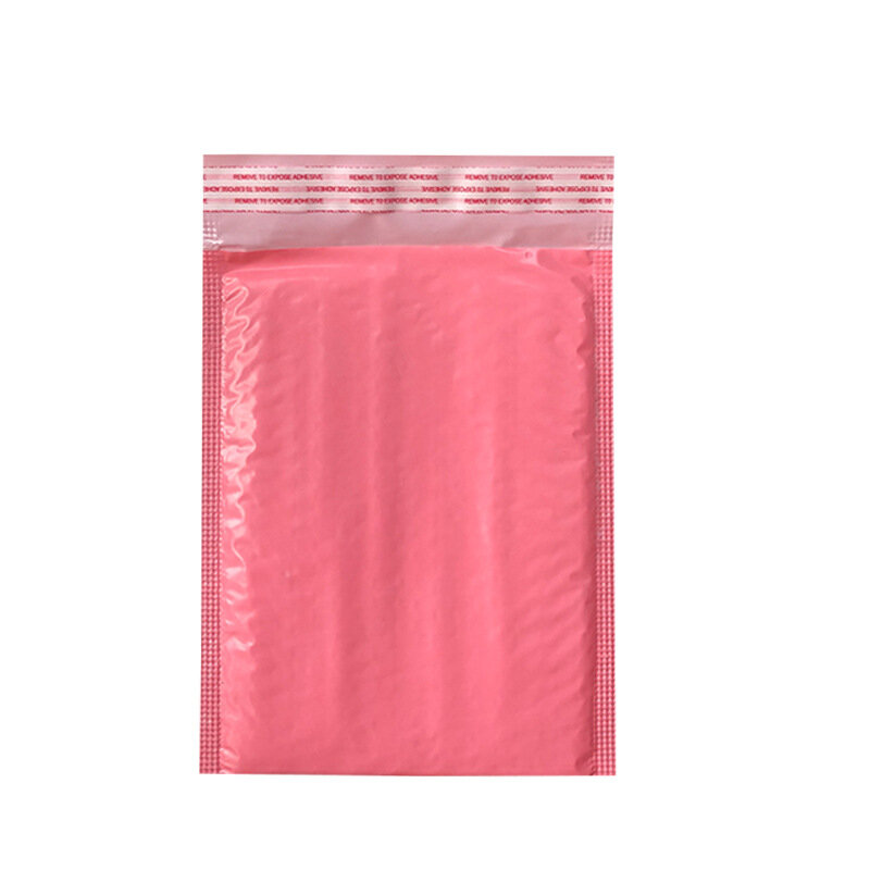 Plastic Film Bubble Bag, Envelope acolchoado rosa, Suprimentos para Pequenas Empresas, à prova de choque, Mailer Gift Pouch, 10Pcs, 14 Tamanhos