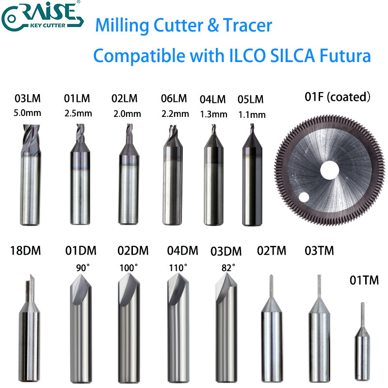 Silca Futura Cutter 01L 02L 03L 06L 05L 04L 01D 02D 03D 04D 18D 01T 02T 03T 07T Tracer Point Locksmith tools Aftermarket