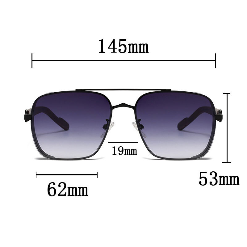 Kacamata hitam persegi untuk pria wanita, kacamata pelindung terik matahari Retro bergaya Vintage Luxe trendi 2023