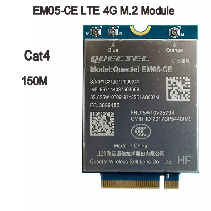 ラップトップ用EM05-CE 4gカード,FDD-LTE, TDD-LTE,cat4,150mbps,4gモジュール,fru,5w10v25794