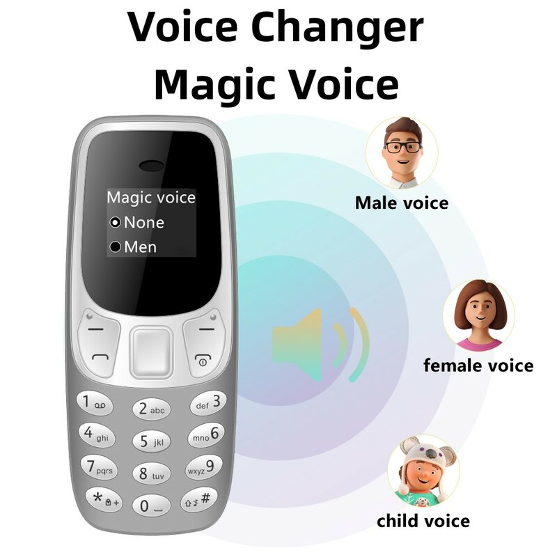 SERVO-teléfono móvil BM10 pequeño con Bluetooth, dispositivo cambiador de voz, marcador de baja radiación, grabación de llamadas, 2 SIM, Mini teléfono móvil desbloqueado
