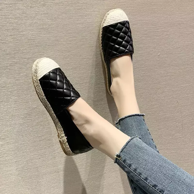 حذاء صياد للنساء من Xiaoxiangfeng ، نعل سميك ، حذاء فردي كسول ، جديد ،