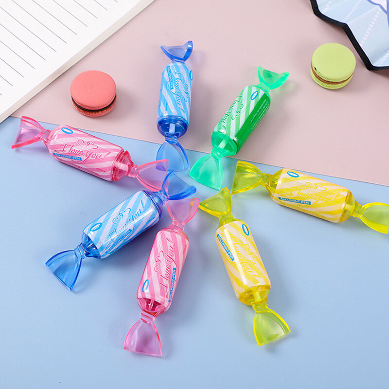 Bolígrafos creativos simulados de Color caramelo, suministros de escritura de oficina escolar, regalos para estudiantes