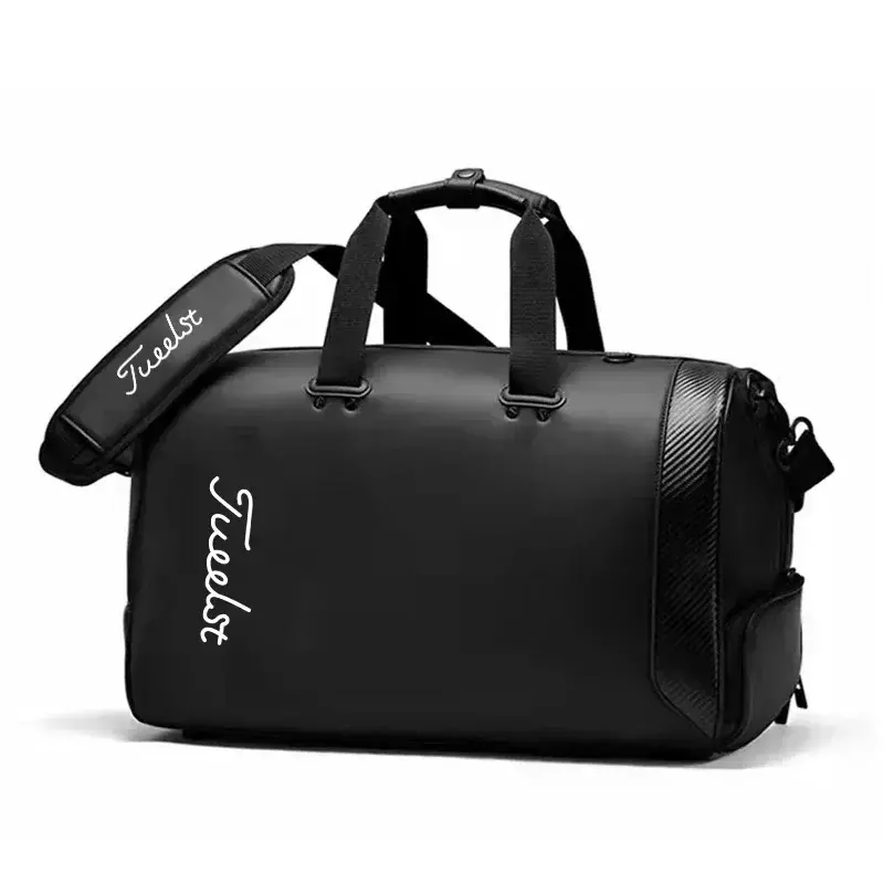 2024 Men Handbag Golf Bag PU Waterproof Clothing Bag Large Capacity Independent Shoe Area Sports Bags Boston Bag 45*25*27