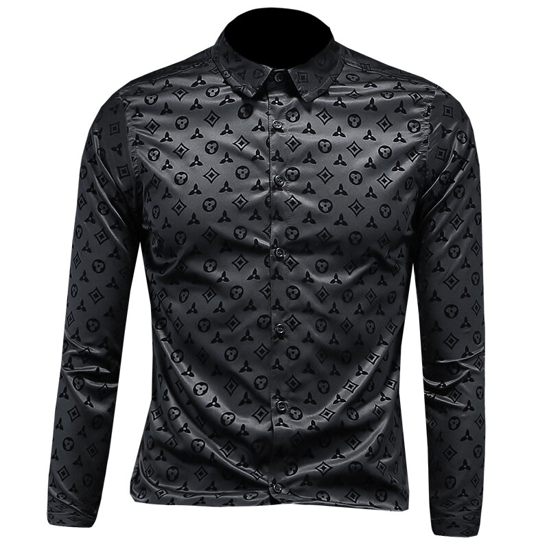Men's high-end brand shirt, premium fabric, comfortable slim fit top as a base, personalized and fashionable men's shirt
