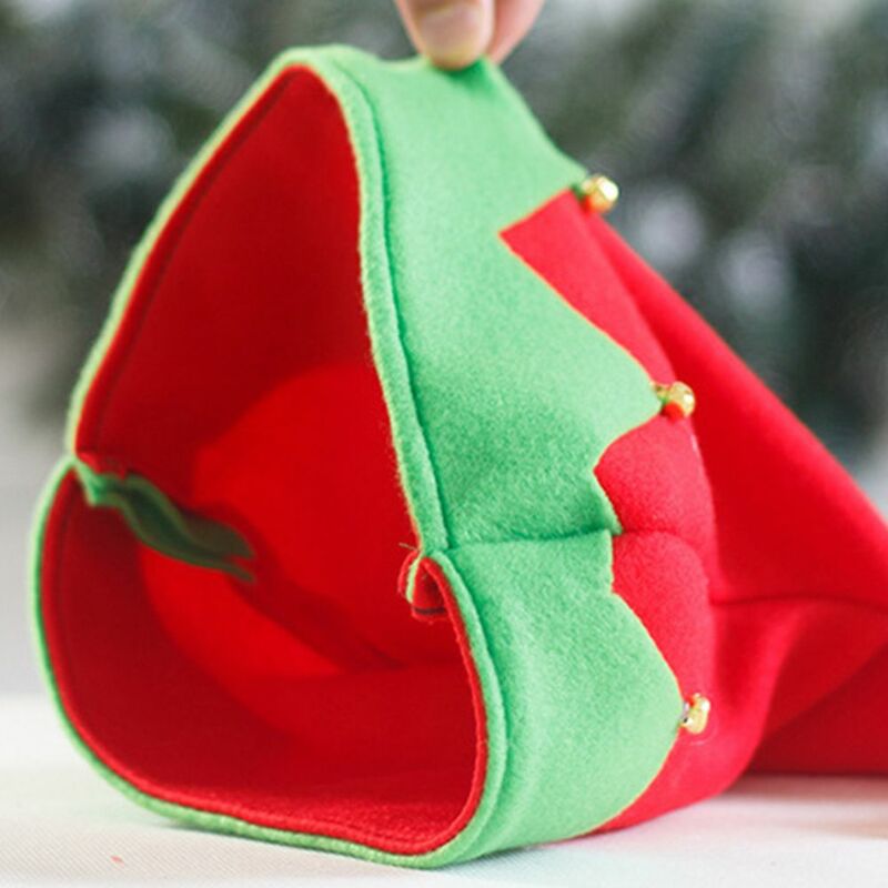 비니 스컬리 산타 클로스 봉제 공 엘크 여성 크리스마스 모자 벨벳 모자, 한국 겨울 모자, 금속 벨 포함