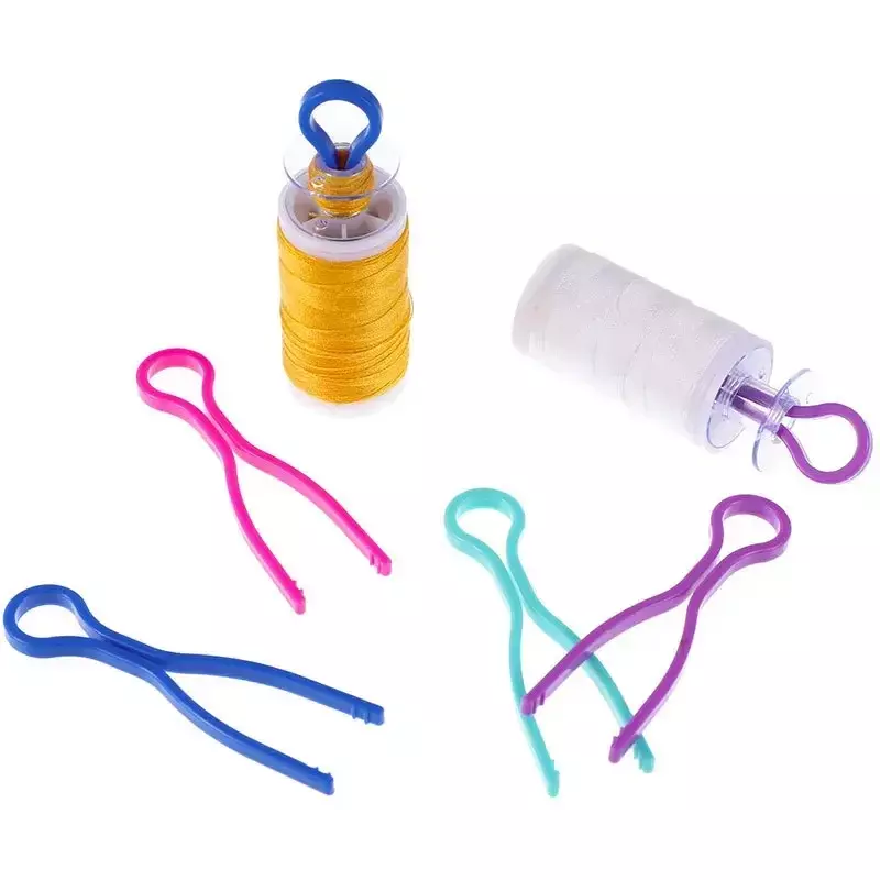 30/50pcs Sewing Bobbin Clips Colorful Long Thread Clip Spool Storage Holder Bobbins Organizer DIY Sewing Accessories Tools