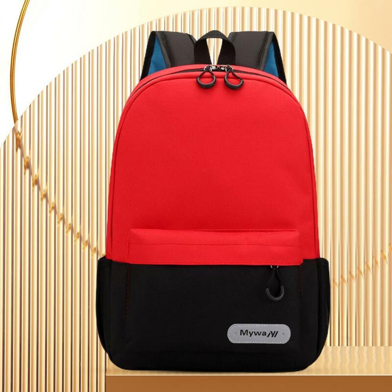 Zaino ergonomico in tela impermeabile per donna borsa a tracolla da viaggio con striscia riflettente per ragazze adolescenti Bookbag in tinta unita