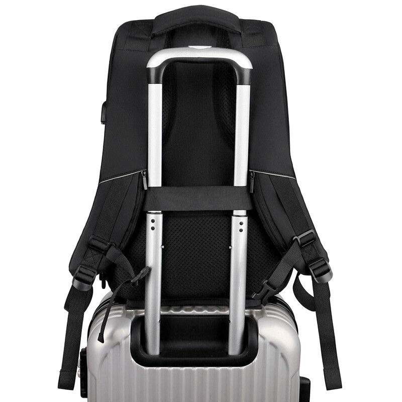 Нейлоновый рюкзак для мужчин, вместительный многофункциональный деловой дорожный рюкзак с принтом логотипа