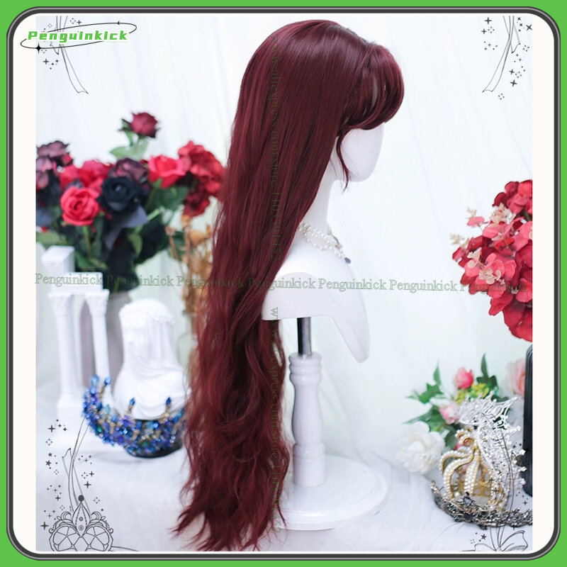 Длинный волнистый синтетический парик, 80 см, принцесса, Лолита, Искусственные женские термостойкие волосы, светлые, золотые, красные, вьющиеся, средней части, боковые челки