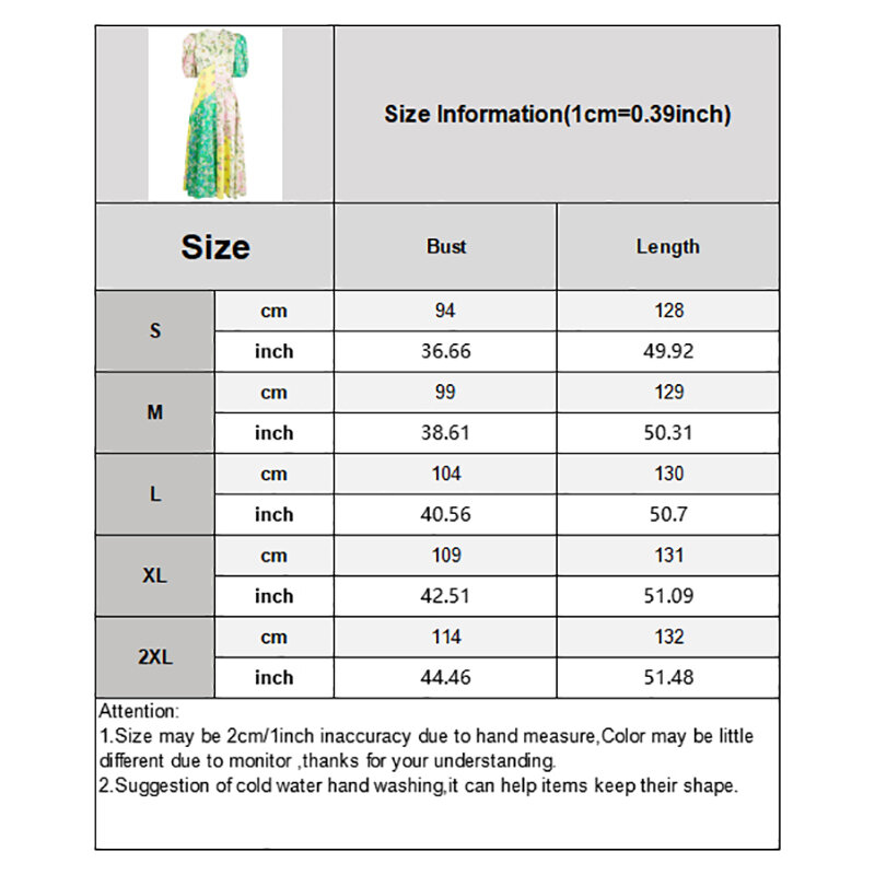 Beach Floral Dress for Women Clothing New Summer Vacation Casual Puff Sleeve Slim Fit Long Dress Female Bohemian Dress