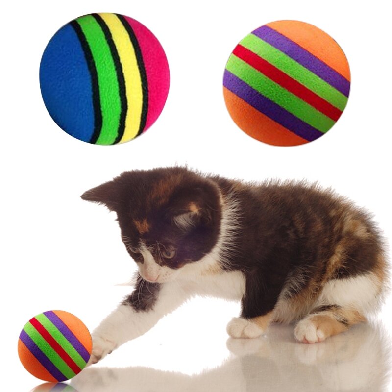 10 шт. разноцветные радужные шарики для тренировки, игровые мячи, метание интерактивных мячей