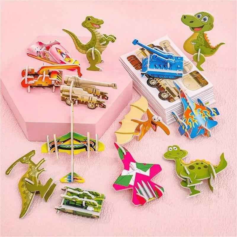 Rompecabezas de papel de dinosaurios para niños, juguetes educativos para niños, recuerdos de fiesta de cumpleaños, recompensas escolares, rellenos de Piñata, 25 piezas