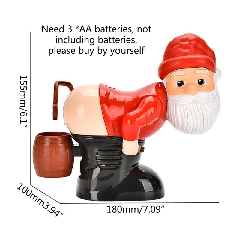 Neuheit Santa Bubble Blower Spielzeug für Kinder elektrische Furz Santa Spaß Weihnachtsgeschenk Dropship