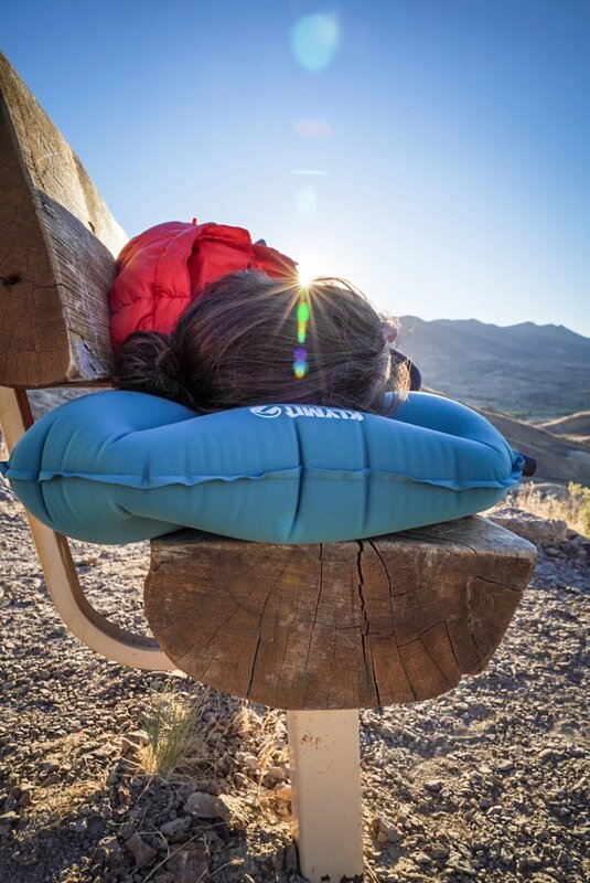 Pillow X Large Durable Inflatable Camping Travel Pillow, Teal