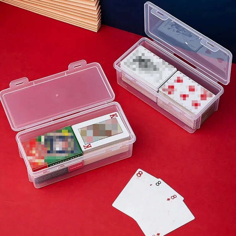Transparente Plástico Caixas De Armazenamento, Playing Cards Container, PP Armazenamento Caso Embalagem, Poker Game Card Box para Jogos de Tabuleiro, Novo