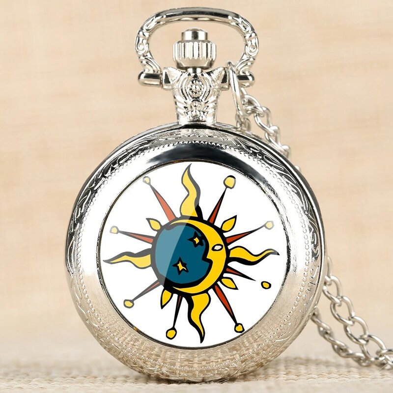 África do sol totem steampunk colar relógio crianças movimento quartzo requintado pingente relógio reloj de bolsillo
