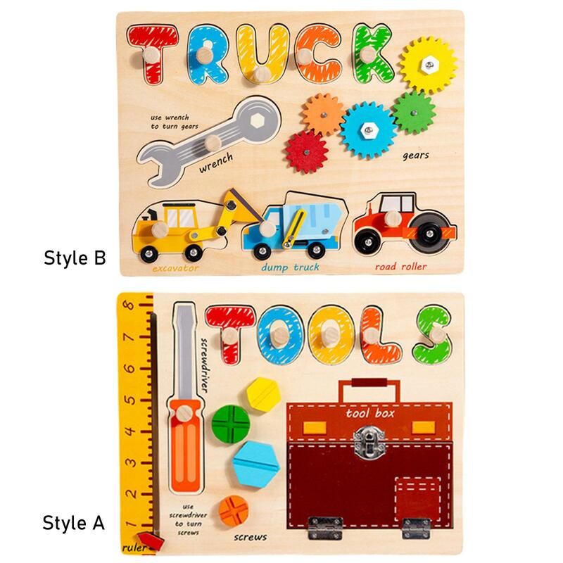 Wooden Busy Board Multifunctinal Learning Toy Toddlers Activity Board for Girls Children's Day Birthday Early Learning Kids 4-6