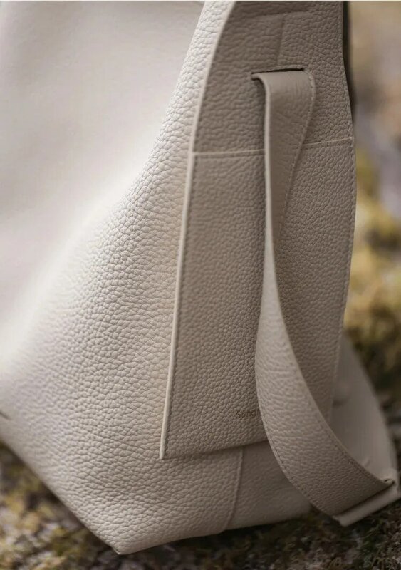 Дизайнерская сумка-тоут Songmont из коровьей кожи, Повседневная модная универсальная сумка через плечо средней длины с ремешком на голову