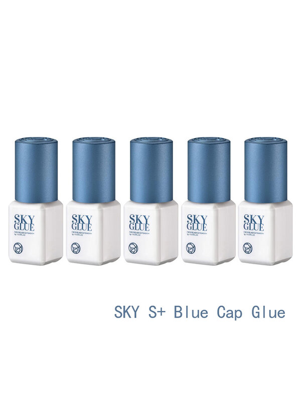 5 Bottles Sky Glue for Eyelash Extensions 5ml Korea Sky Glue Eyelash Original Red Black Blue Cap Glue False Lash Adhesive Shop