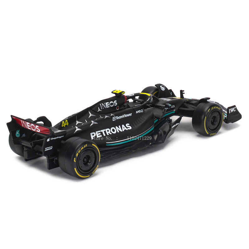 Bburago 1:43 Mercedes-AMG Petronas F1 W14ทีม2023 #44แฮมิลตัน #63ของเล่นโมเดลรถอัลลอยหล่อขึ้นรูป
