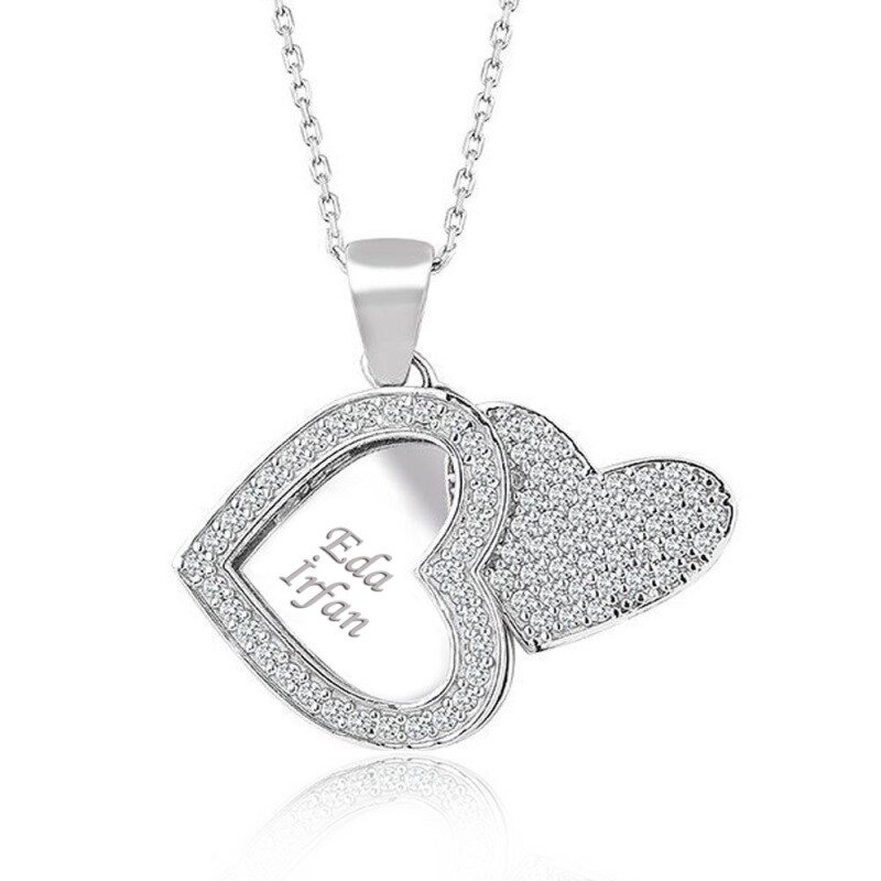 VAOOV Personalized Heart Stone Necklace