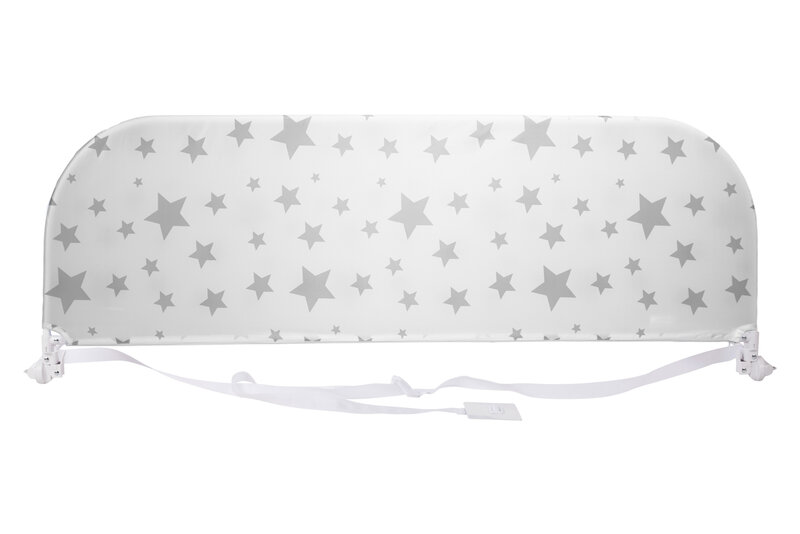 Plastimyr, corrimão cama de segurança para crianças, estrelas fundo branco, 150 cm, 0 a 3 anos, 2kg, barreira, dobrável, dormir
