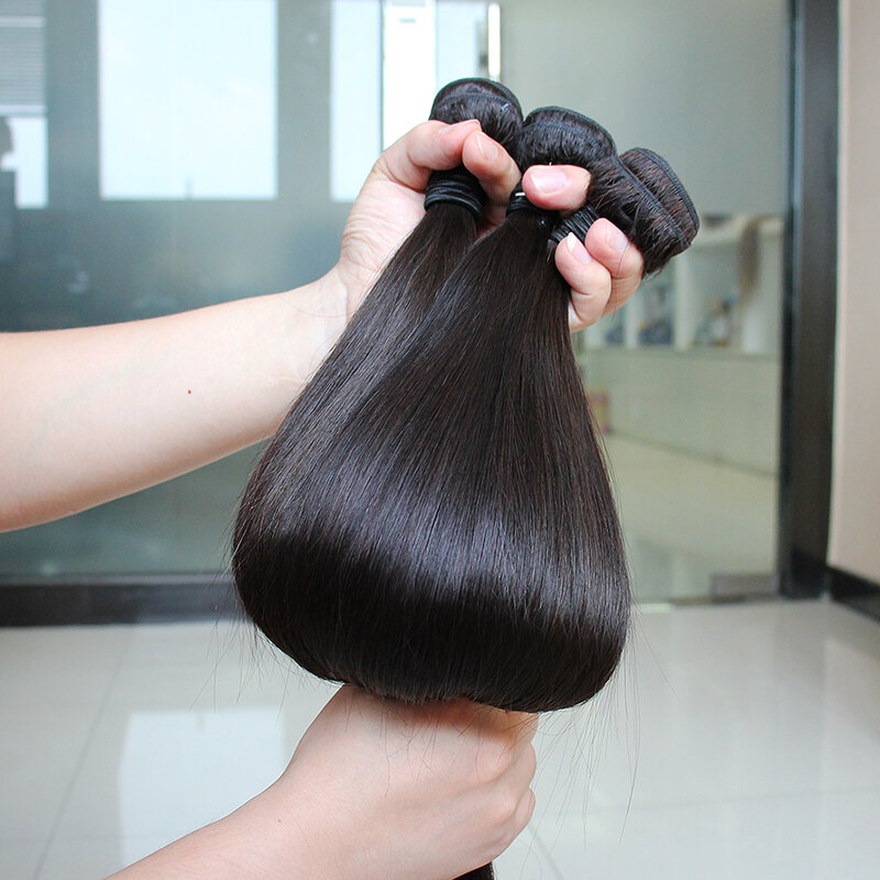 Miss Black-Extensions de Cheveux Malaisiens 3/4 Naturels Remy, Lisses, Noir, Offres en Lot, Bon Marché, pour Femme Noire, 2/100%