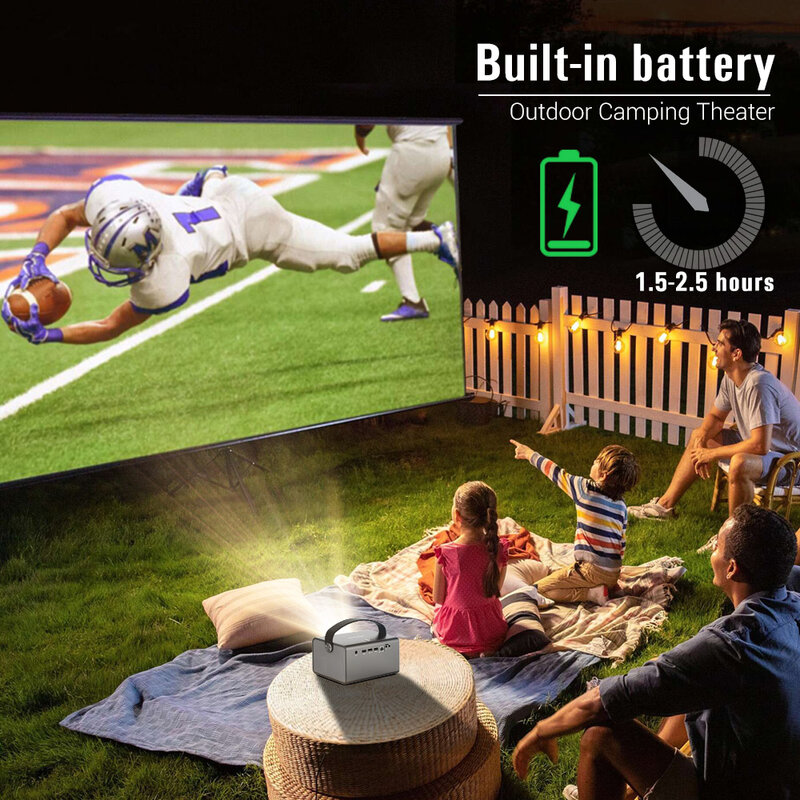BYINTEK-Mini Projecteur Intelligent R17 3D 4K, Android, WIFI, Portable, Vidéo Extérieure, LED, DLP, Laser, Full HD, 1080P, avec Batterie