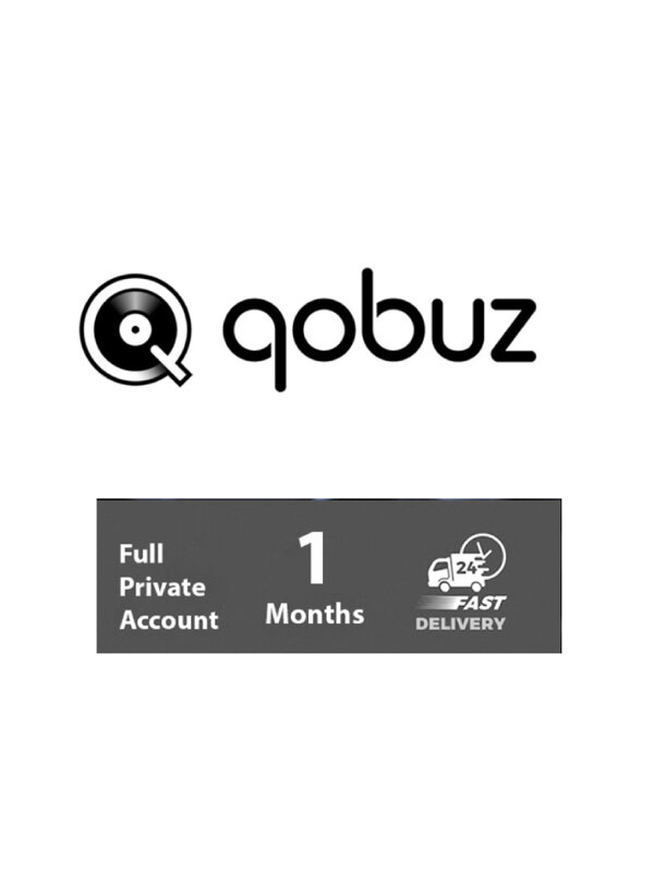 Qobuz 스튜디오 | 1 개월 계정 | 100% 개인 | 고해상도 품질 스트리밍-빠른 배달-전세계 배송