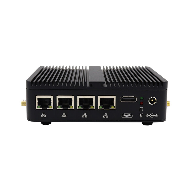 Eglobal بدون مروحة Pfsense جهاز كمبيوتر صغير J4125 رباعية النوى 4 * إنتل i210/i211 LANs HDMI COM الكمبيوتر الصناعية رقيقة كما جدار الحماية راوتر VPN