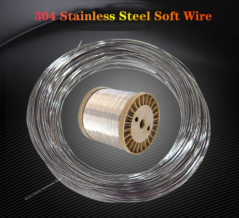1Meter/5Meter 304 Stainless Steel Soft Wire 1/1.2/1.5/2/2.5/3mm Steel Wire Cord Line Rustproof Handmade DIY