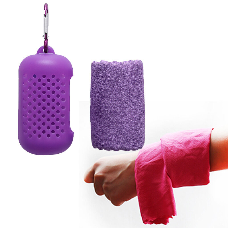 Reizen Sneldrogende Handdoek Siliconen Opslag Microfiber Ijs Handdoek Reizen Draagbare Gym Koude Handdoek Reizen Accessoires