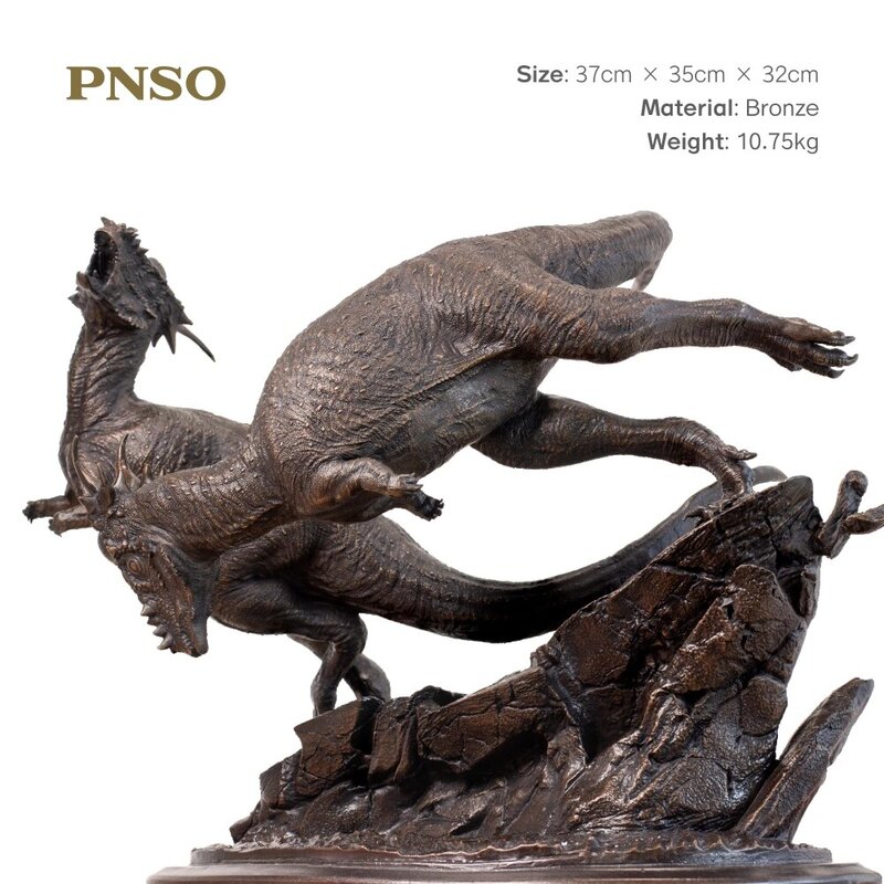 Esculturas de arte científica pnso por zhao chuang & yang yang galeria série stygimoloch hayden & landon 1:6 escultura em bronze limite