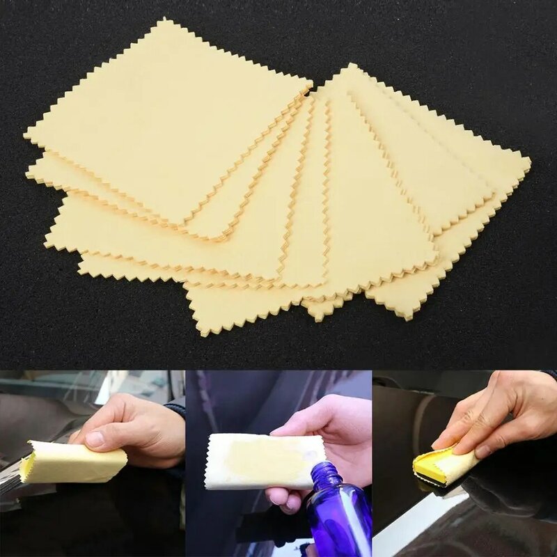 20pcs Cleaning Cloths Nano Ceramic Car Glass Coating Microfiber Accessories Lint-Free 10*10cm Polisher Detailing Cleaning Cloth