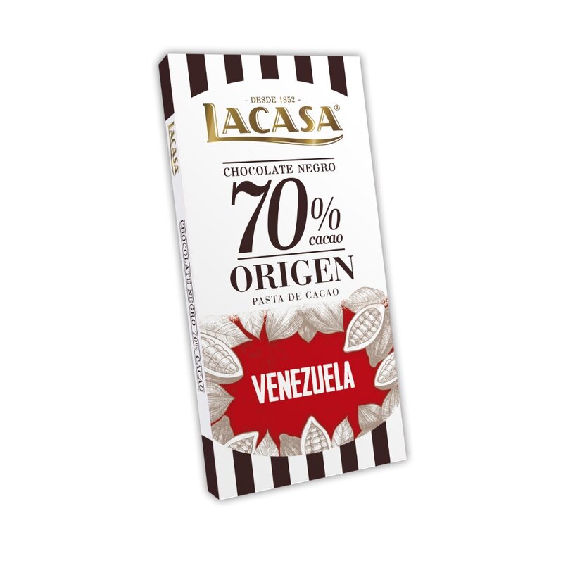 Tableta 70% Cacao Origen Venezuela · 90 g.