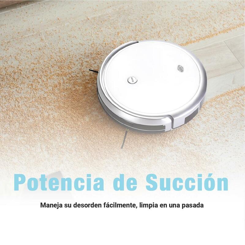White Robot Vacuum Cleaner Floor Scrubber Powerful Suction 3in1 Pet Hair Home Dry Wet Mopping Cleaning Smart Navigation WiFi APP