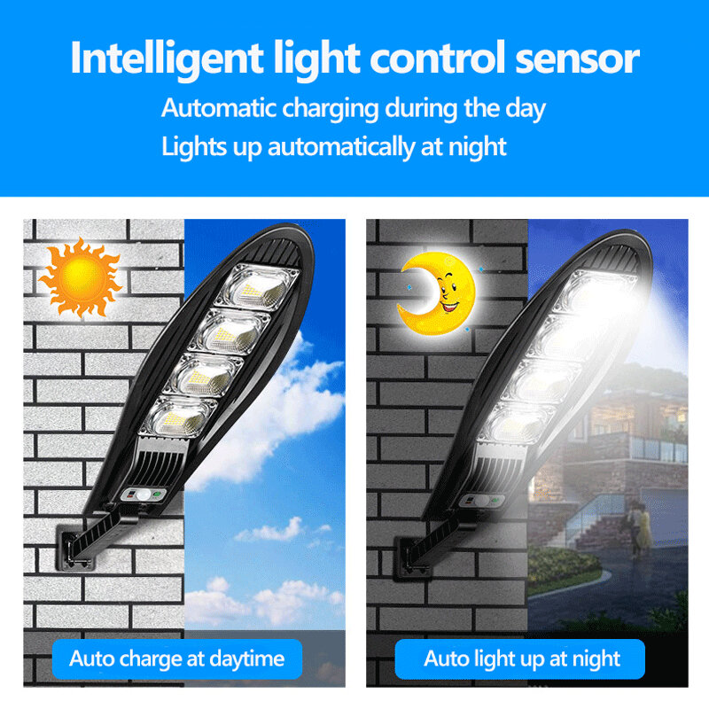 Luz LED Solar de pared para exteriores, lámpara de 3 modos con Sensor de movimiento PIR, impermeable, para Calle, inducción
