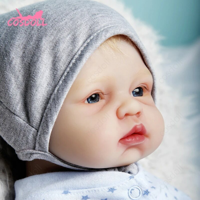 COSDOLL-Muñeca reborn de silicona para niños, juguete de cuerpo completo, impermeable, 49cm, 3,25 kg, #10