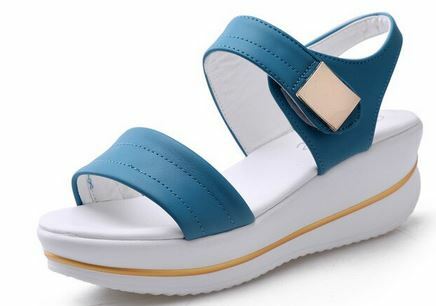 YEELOCA Woman Shoes Ladies Wedges Sandals Sandalias m002 Hook & Loop Fashion KS014