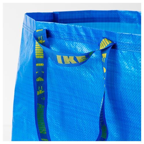 Ikeaช้อปปิ้งสีฟ้ากระเป๋า71ลิตร2ชิ้น