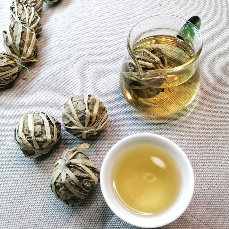 Зеленый дикорастущий чай "Чжэ гу" о.Хайнань 1 связка (18-20 штук)