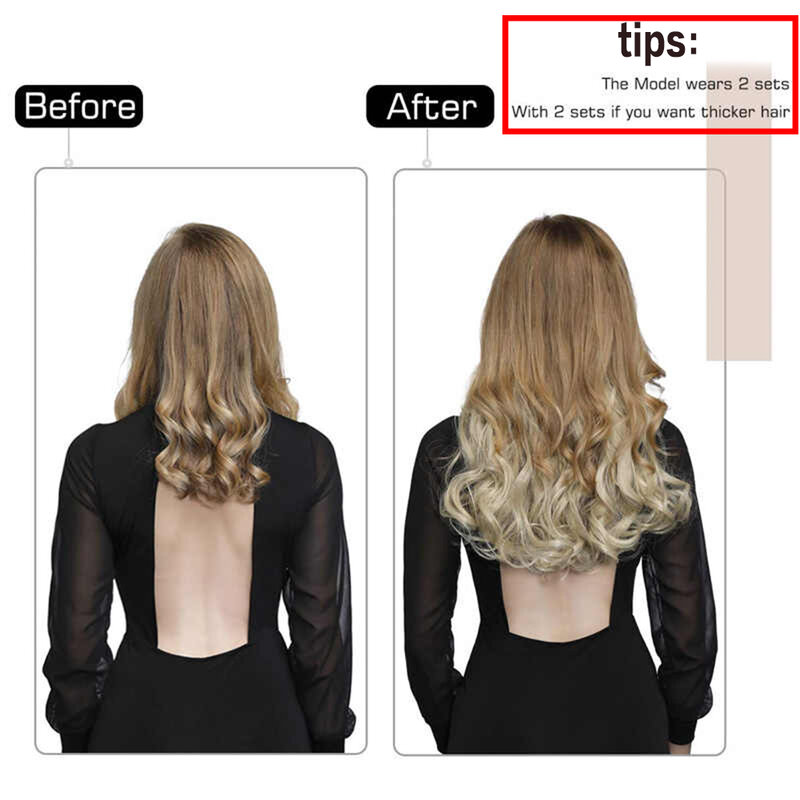 Merisihair Synthetisch Geen Clip Onzichtbare Draad Hair Extensions Recht Zwart Blond Eendelig Vals Haarstukje Haarverlenging