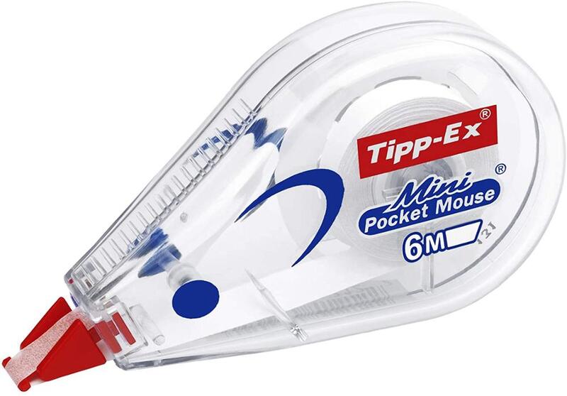 보정 테이프 TIPP-Ex 미니 포켓 마우스 6 m 상자, 총 6 m 길이 10 개, 최상의 보정 솔루션 방지 플라스틱 테이프